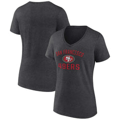 San Francisco 49ers Women's Victory Arch Team V-Neck T-Shirt Charcoal