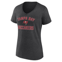 Tampa Bay Buccaneers Women's Victory Arch Team V-Neck T-Shirt Charcoal