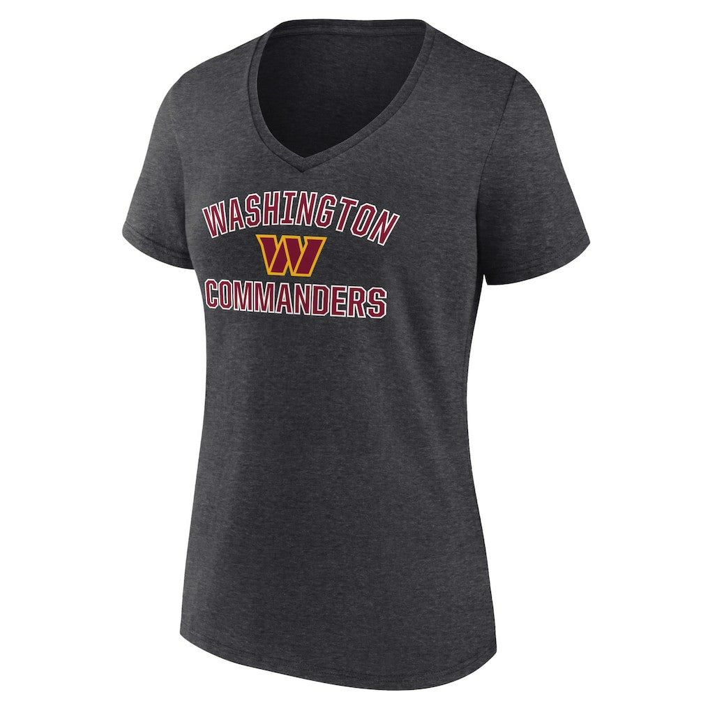 Washington Commanders Women's Victory Arch Team V-Neck T-Shirt Charcoal