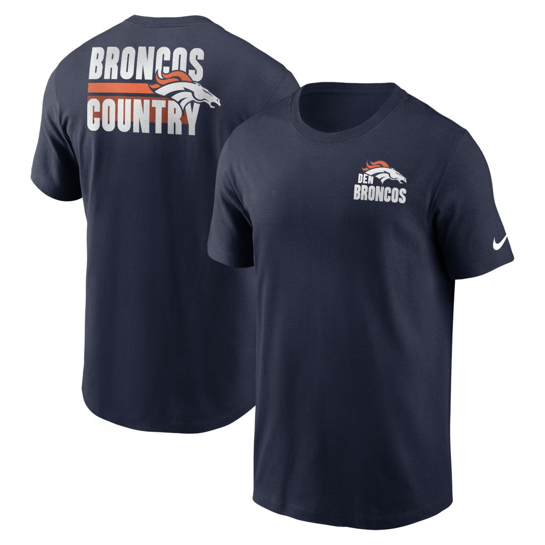 Denver Broncos Blitz Essential T-Shirt Navy