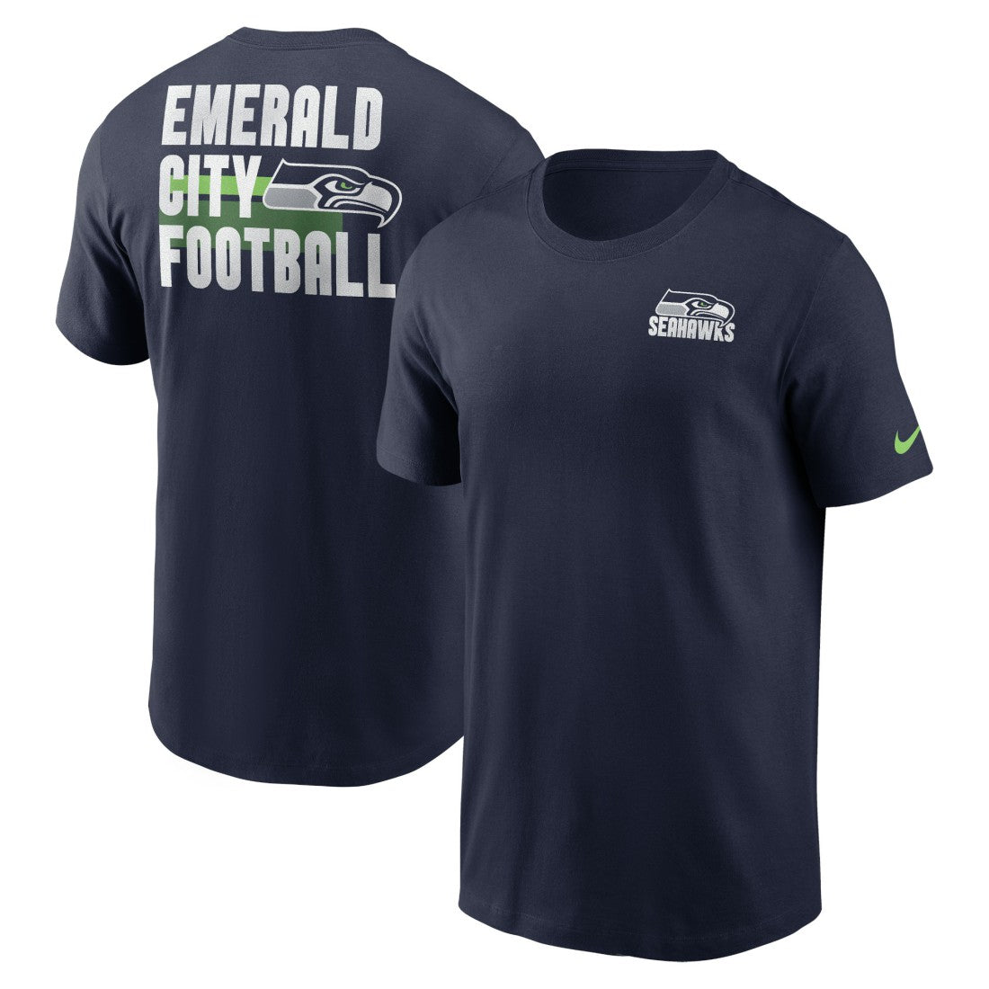 Seattle Seahawks Blitz Essential T-Shirt College Navy