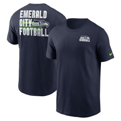 Seattle Seahawks Blitz Essential T-Shirt College Navy