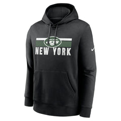 New York Jets Club Fleece Pullover Hoodie Black