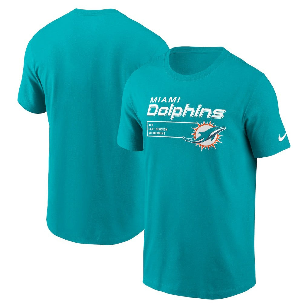 Miami Dolphins Division Essential T-Shirt Aqua