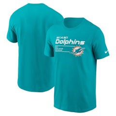 Miami Dolphins Division Essential T-Shirt Aqua