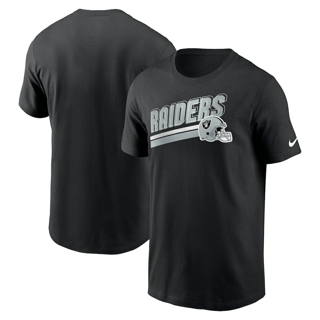 Las Vegas Raiders Essential Blitz Lockup T-Shirt Black