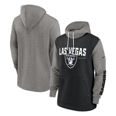 Las Vegas Raiders Fashion Color Block Pullover Hoodie Black