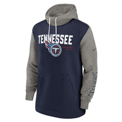 Tennessee Titans Fashion Color Block Pullover Hoodie Navy