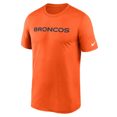 Denver Broncos Legend Wordmark Performance T-Shirt Orange