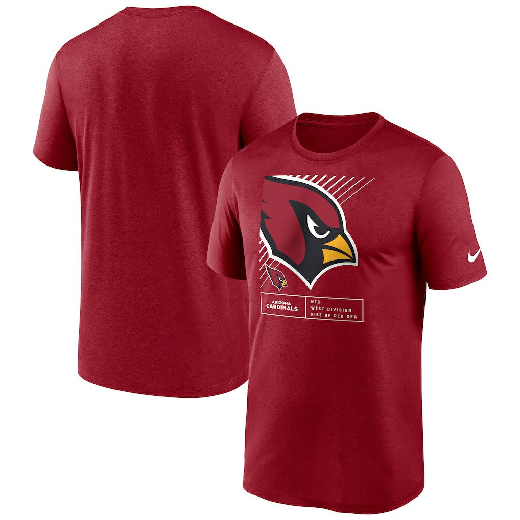Arizona Cardinals Legend Yard Lines Performance T-Shirt Cardinal