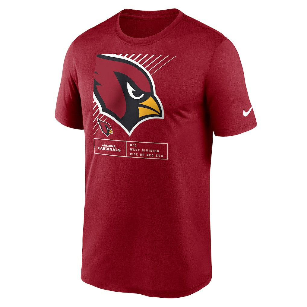 Arizona Cardinals Legend Yard Lines Performance T-Shirt Cardinal