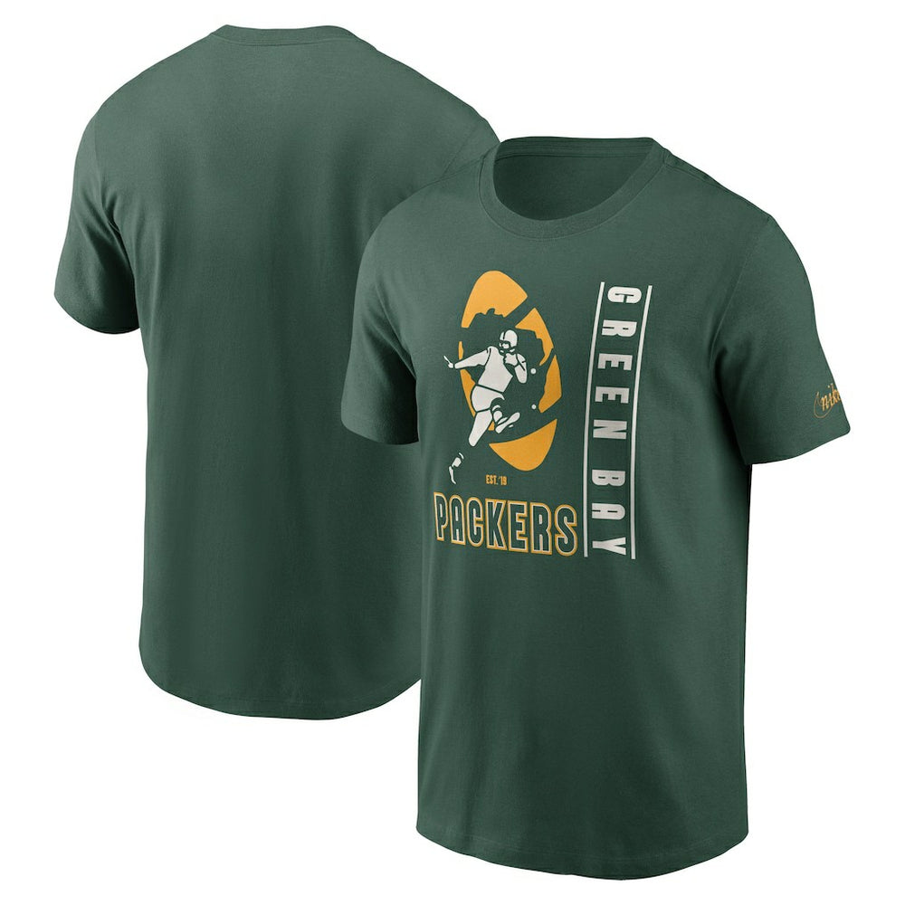 Green Bay Packers Lockup Essential T-Shirt Green