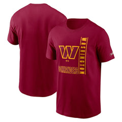Washington Commanders Lockup Essential T-Shirt Burgundy