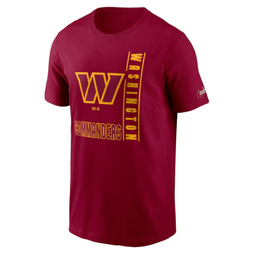 Washington Commanders Lockup Essential T-Shirt Burgundy