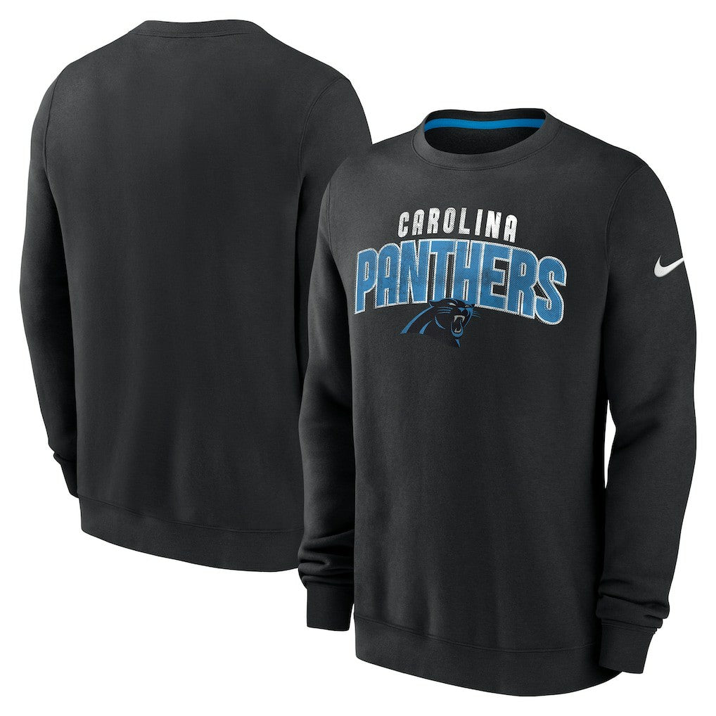 Carolina Panthers Rewind Club Pullover Sweatshirt Black