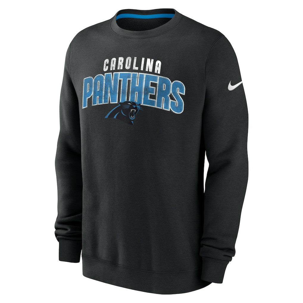 Carolina Panthers Rewind Club Pullover Sweatshirt Black