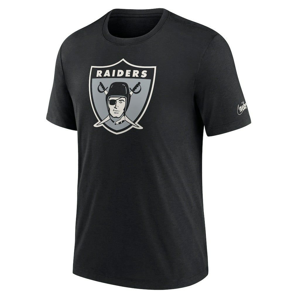 Las Vegas Raiders Rewind Logo Tri-Blend T-Shirt Black