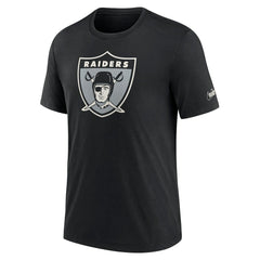 Las Vegas Raiders Rewind Logo Tri-Blend T-Shirt Black