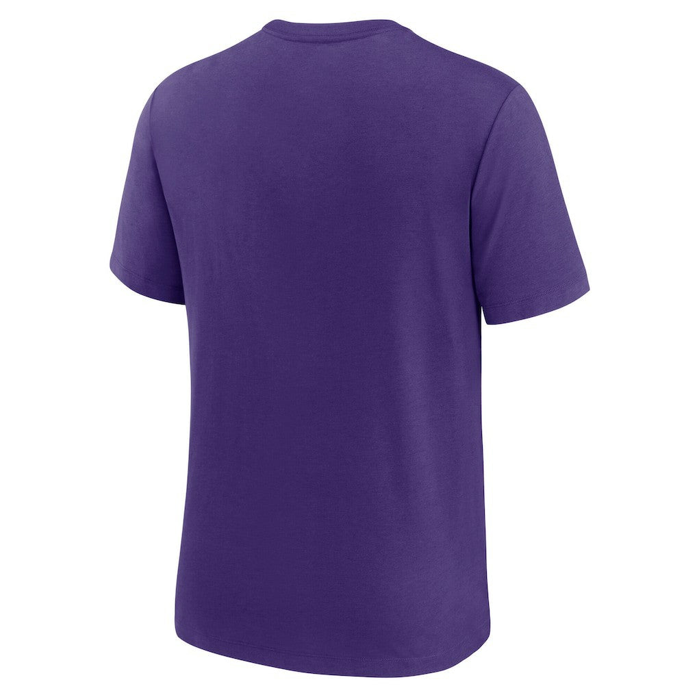 Minnesota Vikings Rewind Logo Tri-Blend T-Shirt Purple
