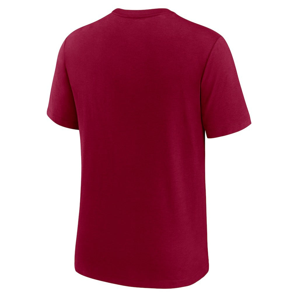 Washington Commanders Rewind Logo Tri-Blend T-Shirt Burgundy