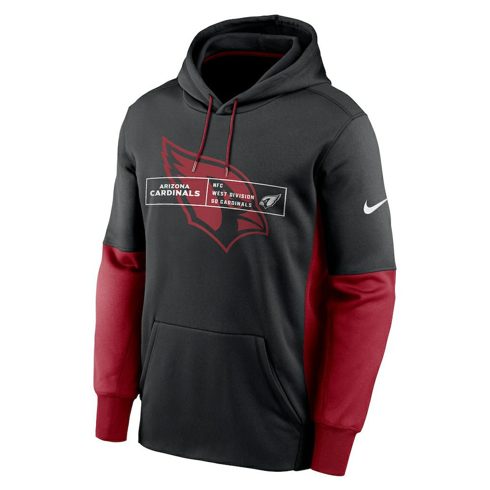 Arizona Cardinals Color Block Fleece Performance Pullover Hoodie Black