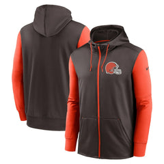 Cleveland Browns Performance Full-Zip Hoodie Brown