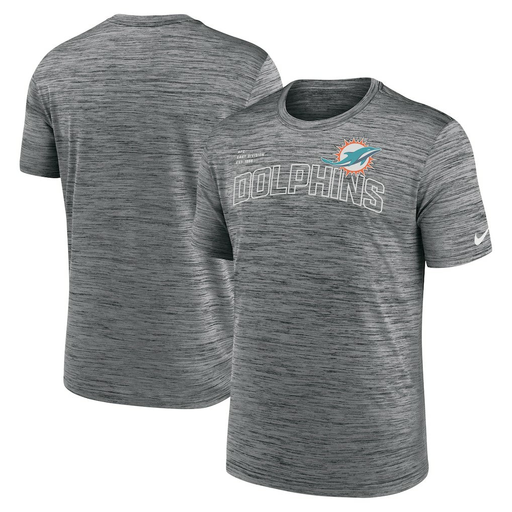 Miami Dolphins Velocity Arch Performance T-Shirt Anthracite