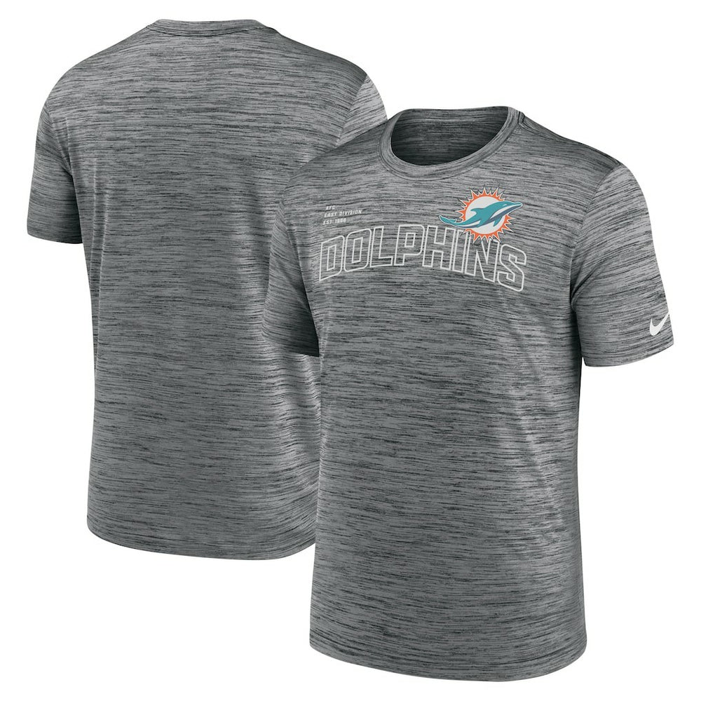 Miami Dolphins Velocity Arch Performance T-Shirt Anthracite