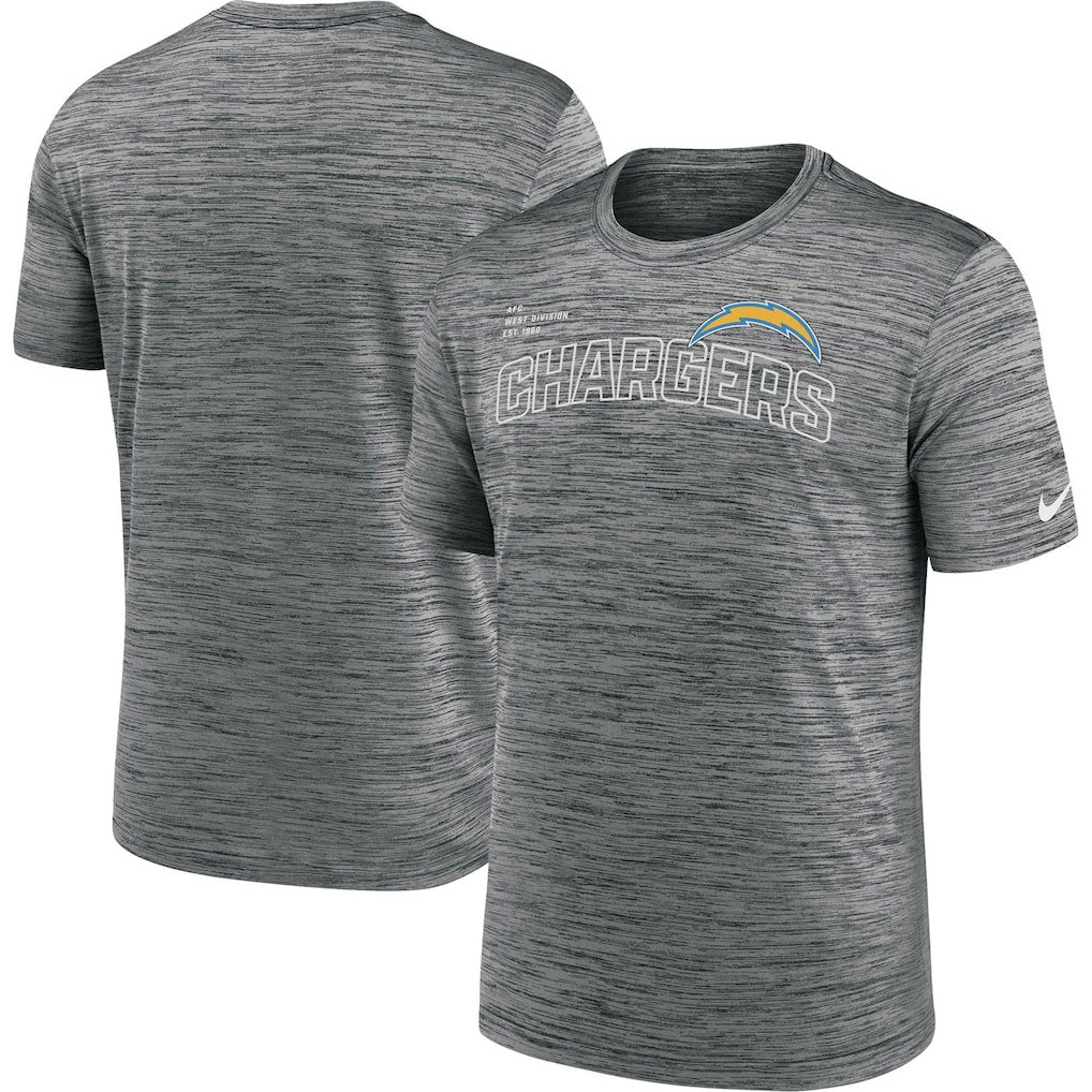 Los Angeles Chargers Velocity Arch Performance T-Shirt Anthracite