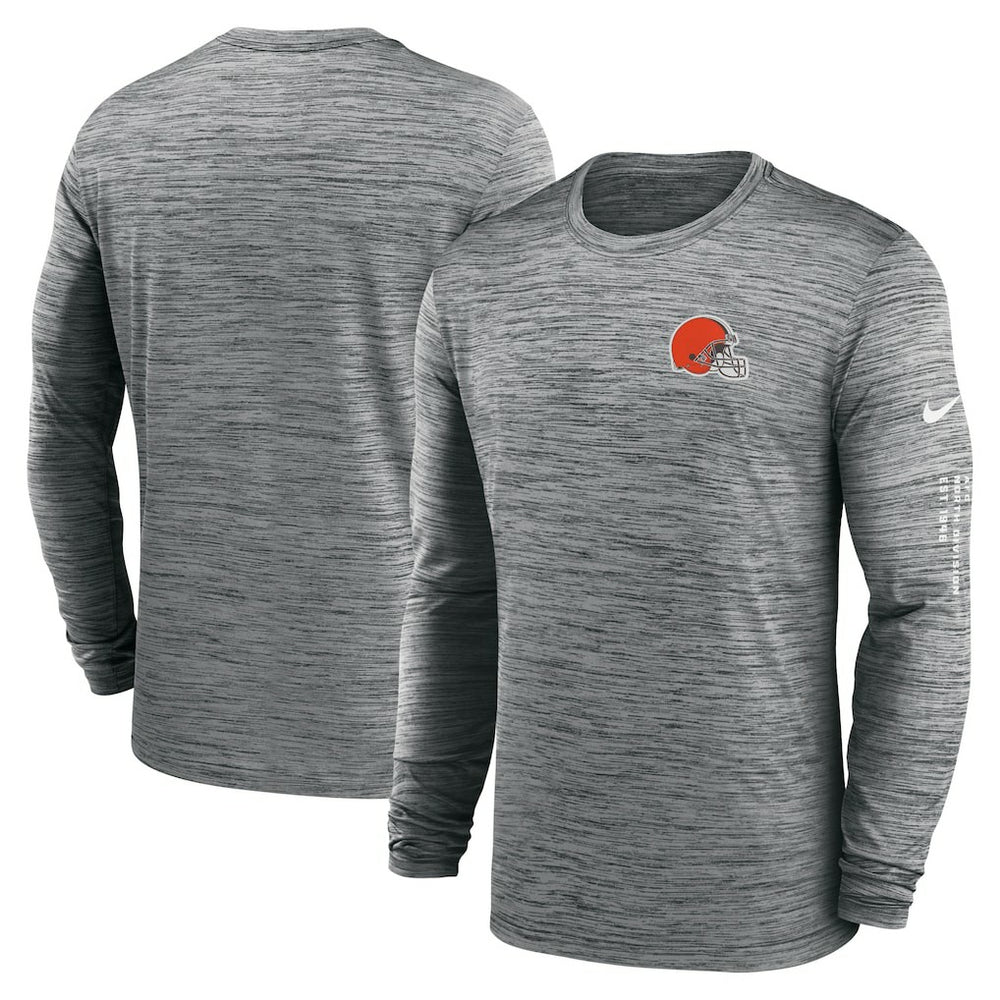 Cleveland Browns Velocity Long Sleeve T-Shirt Anthracite