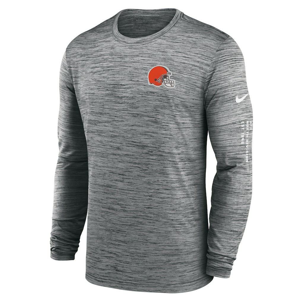 Cleveland Browns Velocity Long Sleeve T-Shirt Anthracite