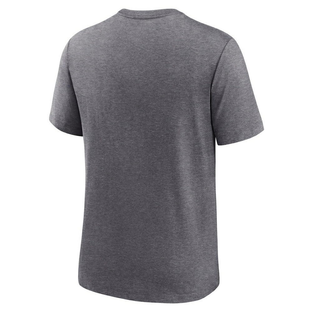Las Vegas Raiders Helmet Tri-Blend T-Shirt Heather Charcoal