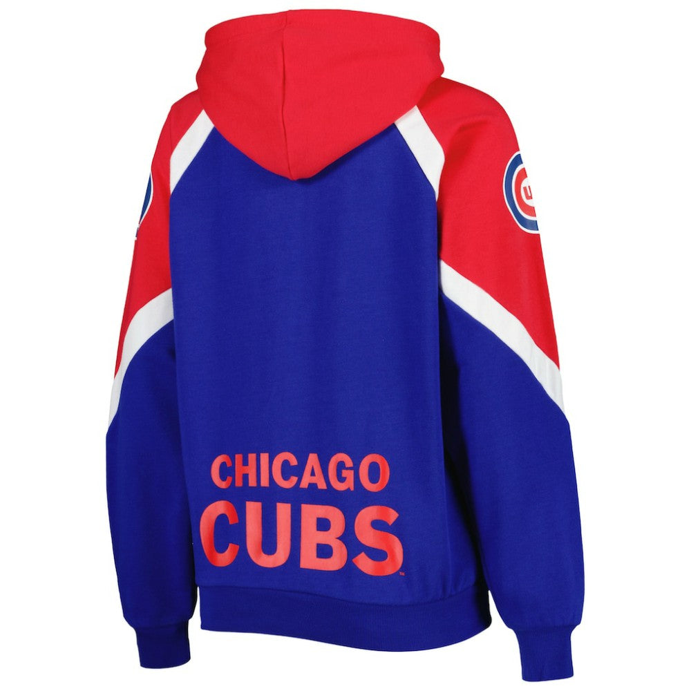 Chicago Cubs Starter Women's Hail Mary Full-Zip Hoodie - Royal/Red Hoodies