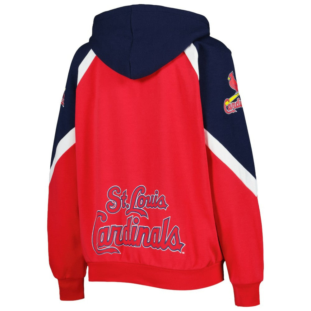 St. Louis Cardinals Starter Women's Hail Mary Full-Zip Hoodie - Red/Navy Hoodies