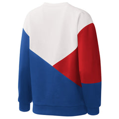 Chicago Cubs Starter Women's Shutout Pullover Sweatshirt - White/Royal Pullover