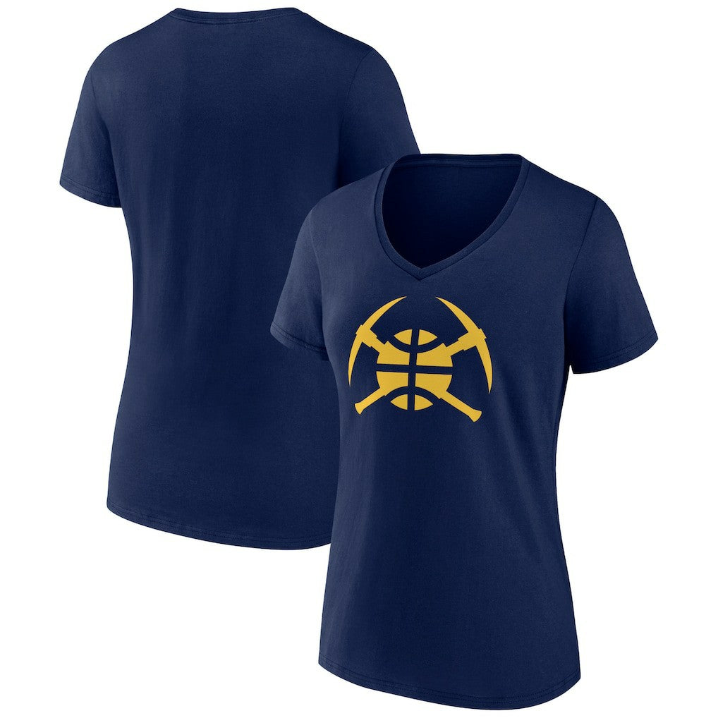 Denver Nuggets Women's Alternate Logo V-Neck T-Shirt Navy