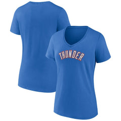 Oklahoma City Thunder Women's Alternate Logo V-Neck T-Shirt Blue