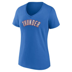 Oklahoma City Thunder Women's Alternate Logo V-Neck T-Shirt Blue