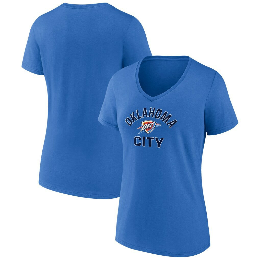 Oklahoma City Thunder Women's Overtime Team V-Neck T-Shirt Blue