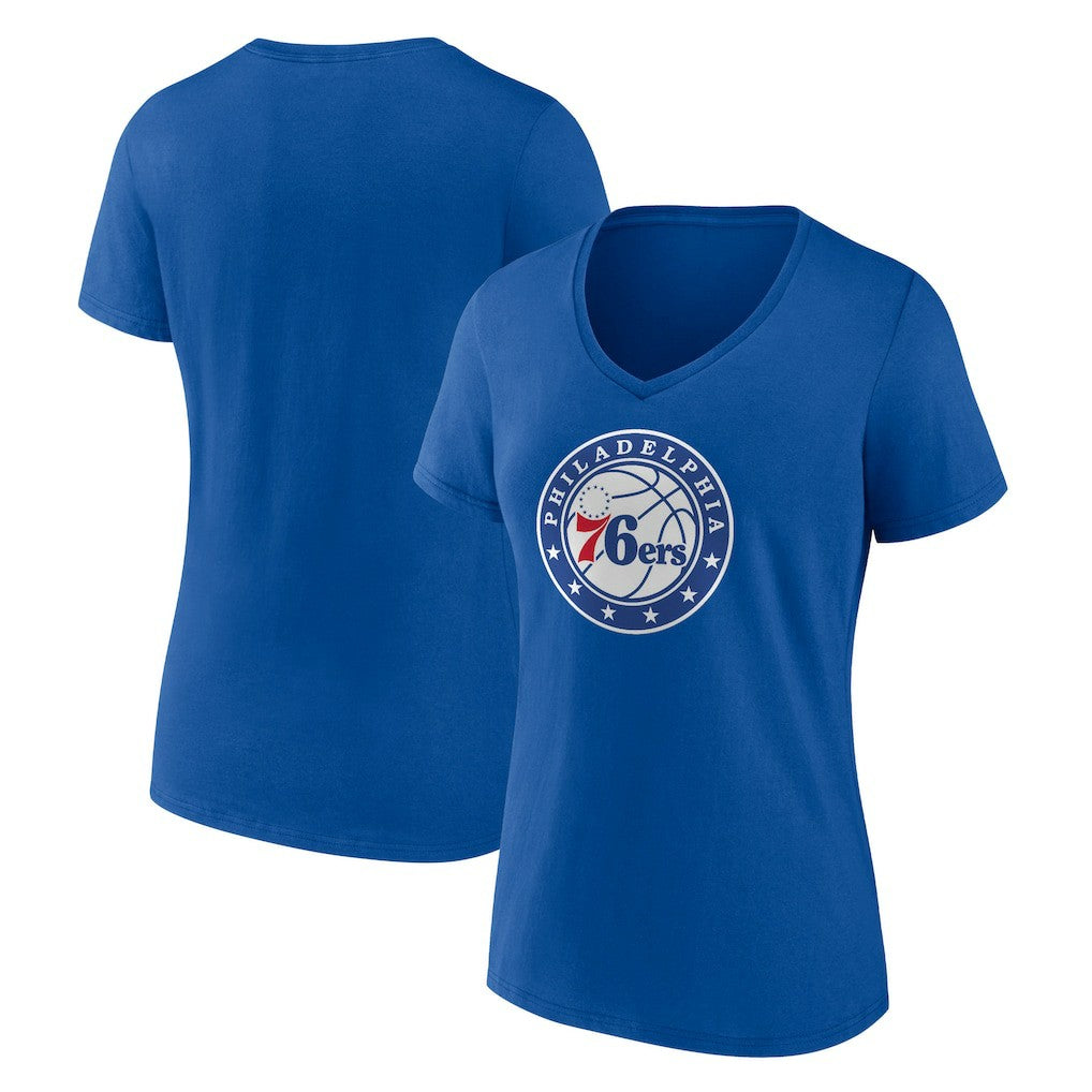 Philadelphia 76ers Women's Alternate Logo V-Neck T-Shirt Royal
