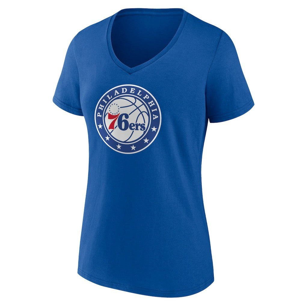Philadelphia 76ers Women's Alternate Logo V-Neck T-Shirt Royal