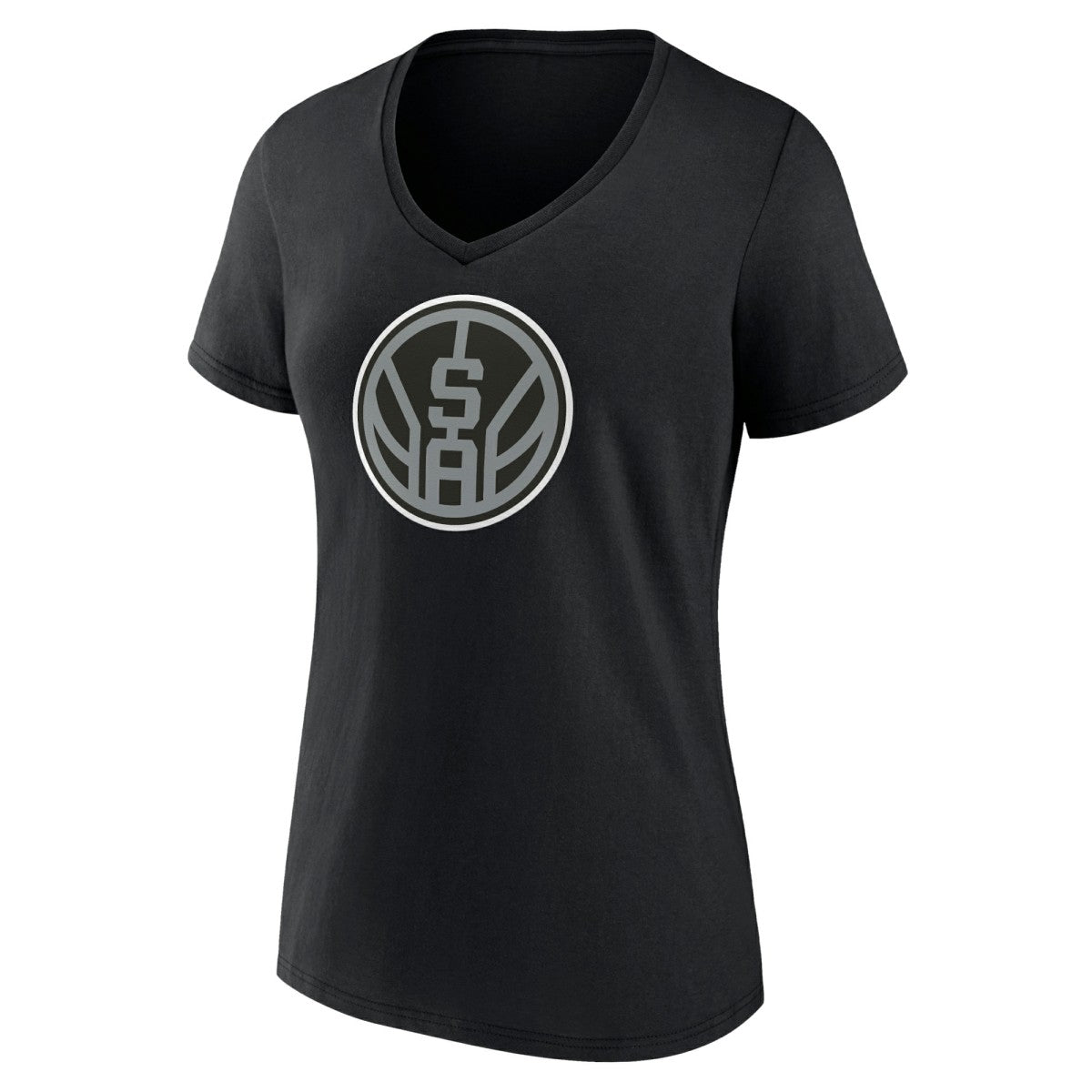 San Antonio Spurs Women's Alternate Logo V-Neck T-Shirt Black