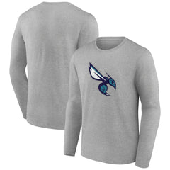 Charlotte Hornets Alternate Logo Long Sleeve T-Shirt Gray
