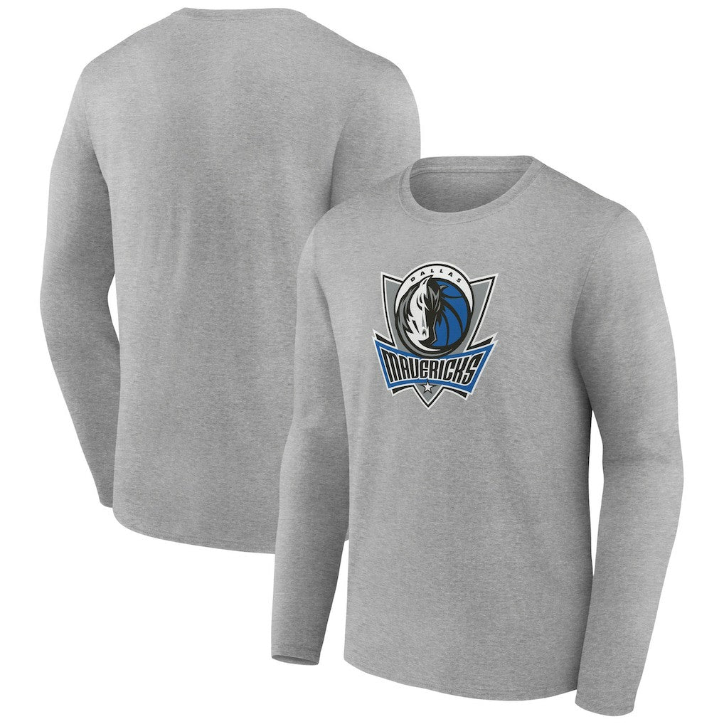 Dallas Mavericks Alternate Logo Long Sleeve T-Shirt Gray