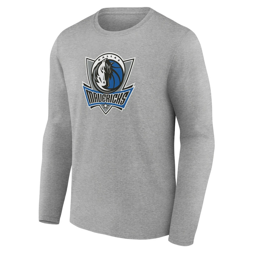 Dallas Mavericks Alternate Logo Long Sleeve T-Shirt Gray