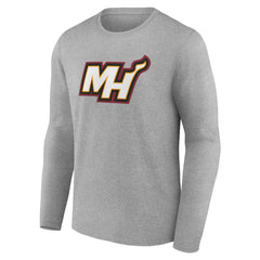 Miami Heat Alternate Logo Long Sleeve T-Shirt Gray