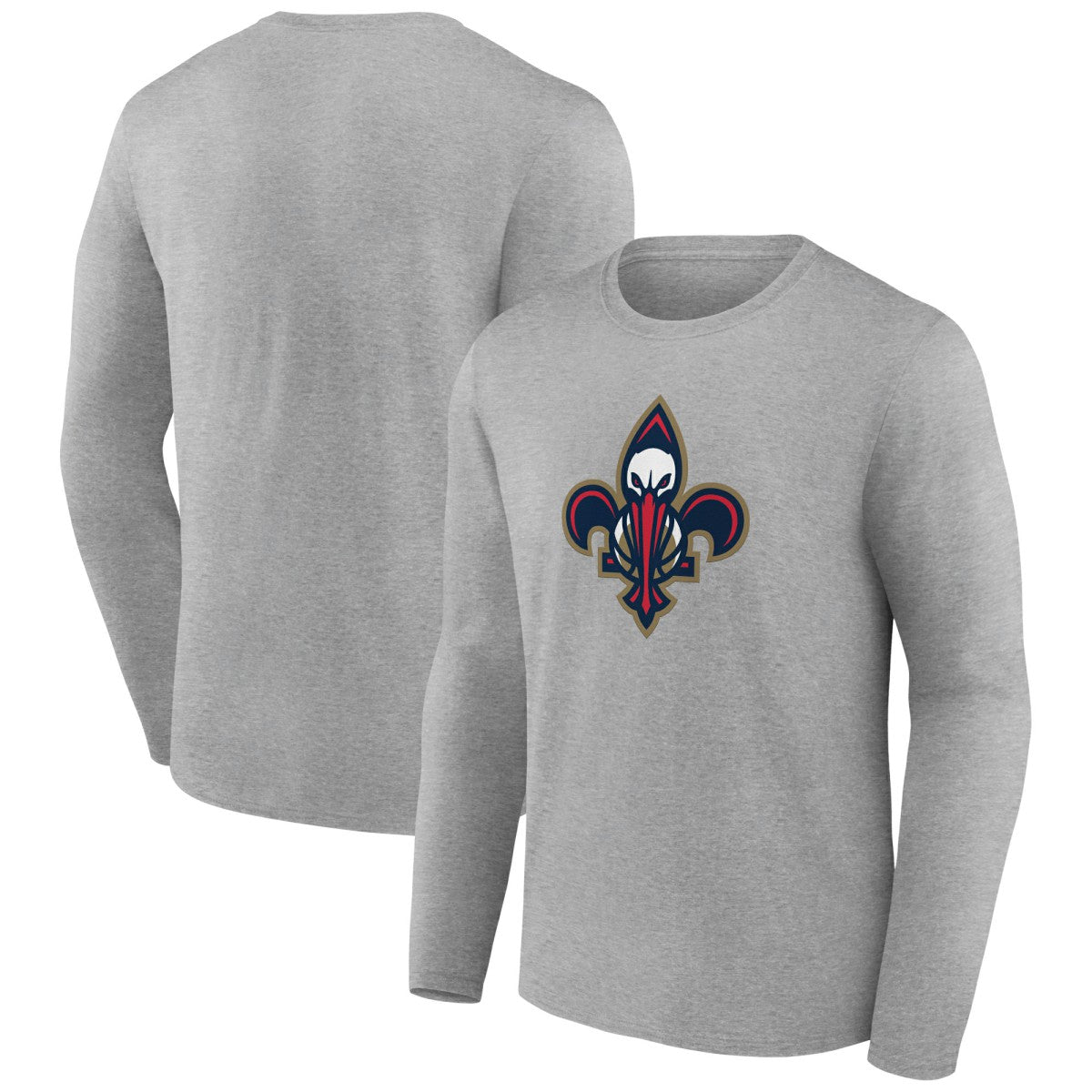 New Orleans Pelicans Alternate Logo Long Sleeve T-Shirt Gray