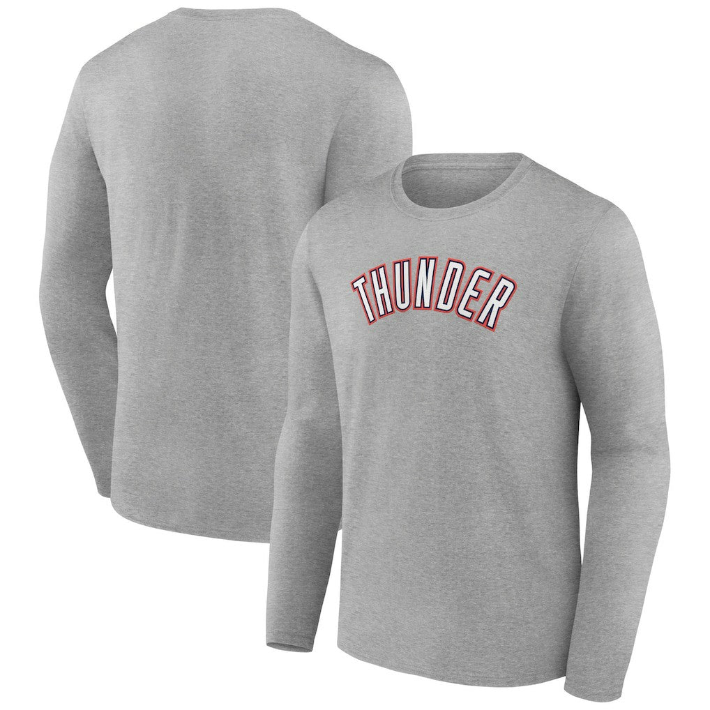 Oklahoma City Thunder Alternate Logo Long Sleeve T-Shirt Gray