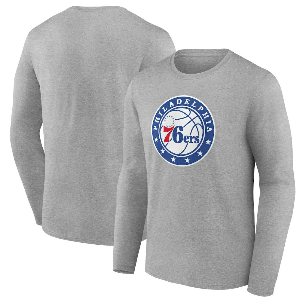 Philadelphia 76ers Alternate Logo Long Sleeve T-Shirt Gray