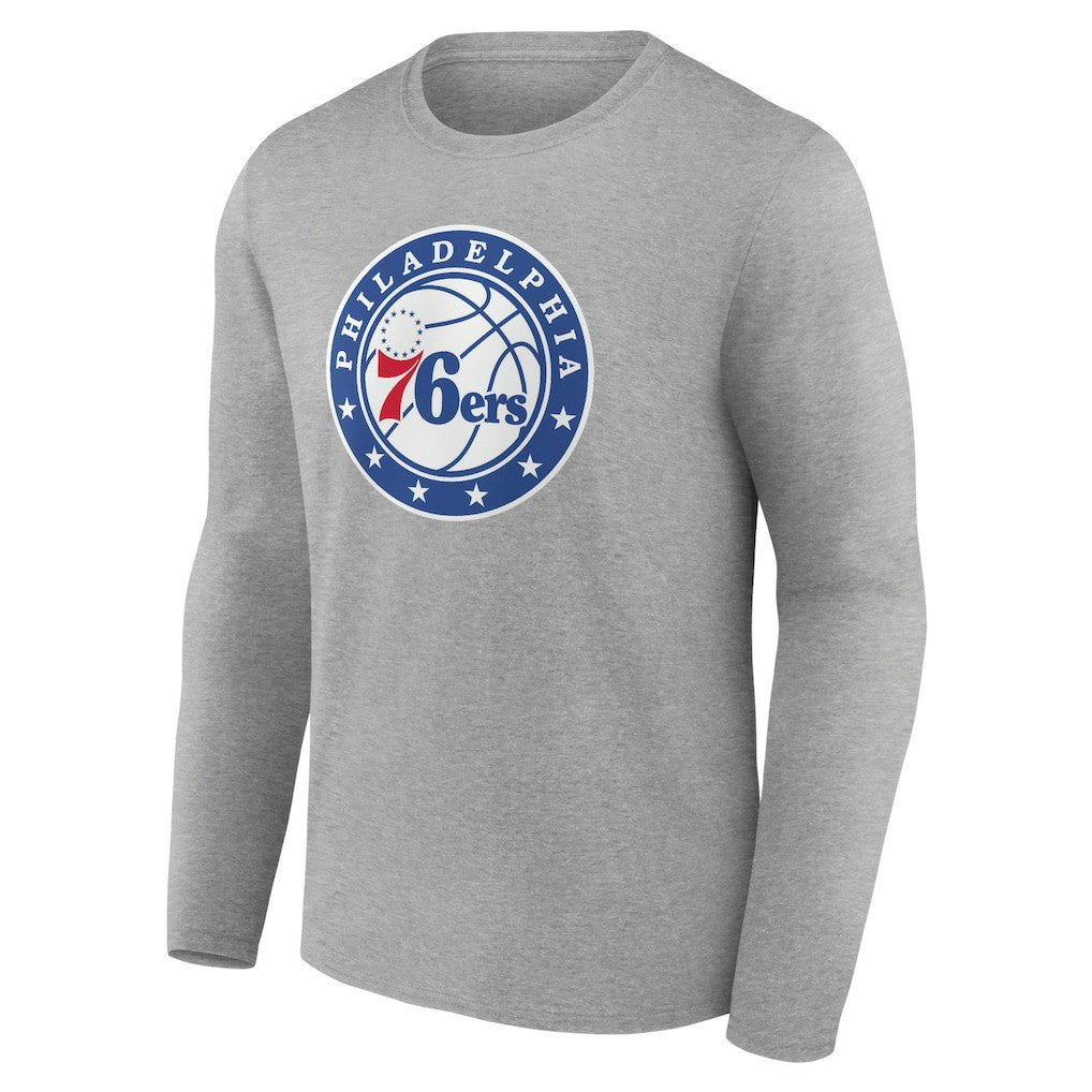 Philadelphia 76ers Alternate Logo Long Sleeve T-Shirt Gray